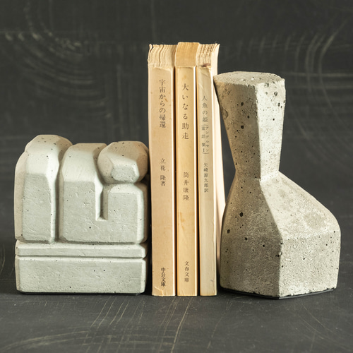 ブックエンド（hexagon）コンクリート Bookends and Objects その他