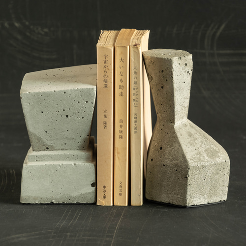 ブックエンド（hexagon）コンクリート Bookends and Objects その他