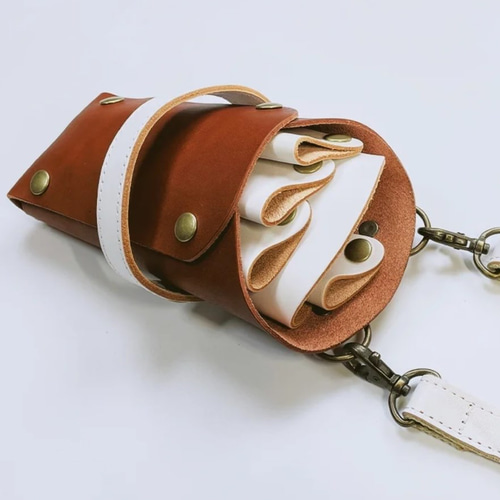 4丁差し　シザーケース コンパクトサイズ　ライトキャメル 4丁差し シザーケース コンパクトサイズ ライトキャメル 4丁差し