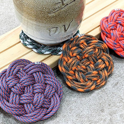 W.A.L-傘繩杯墊4件組 Paracord Coaster手作品 畢業禮物 贈品小物 第5張的照片