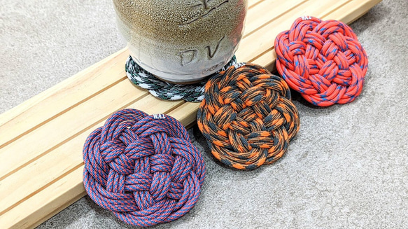 W.A.L-傘繩杯墊4件組 Paracord Coaster手作品 畢業禮物 贈品小物 第5張的照片