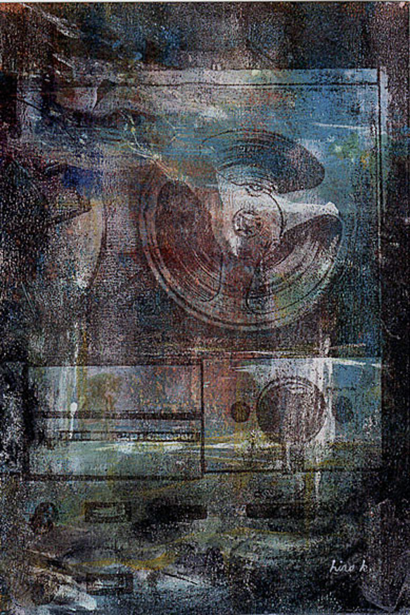 【ポストカード】５枚セット ボタニカル フラワーアート 抽象 アクリル画 8枚目の画像