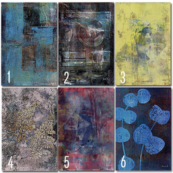 【ポストカード】５枚セット ボタニカル フラワーアート 抽象 アクリル画 2枚目の画像