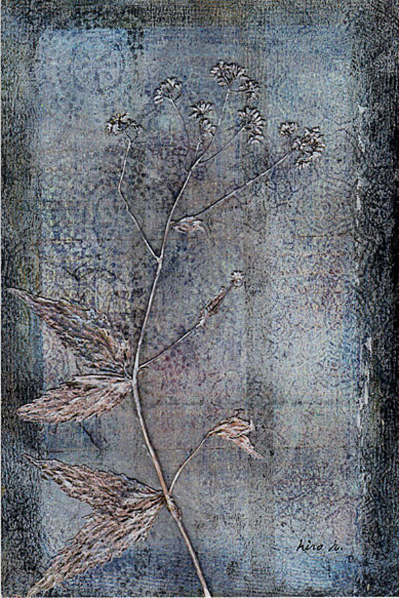【ポストカード】５枚セット ボタニカル フラワーアート 抽象 アクリル画 9枚目の画像
