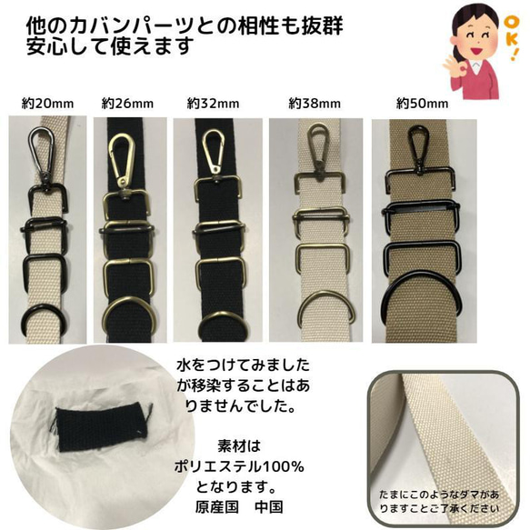 カバンテープ25mmレモンイエロー5M綿ぽいアクリルテープ風【KT25LY5】 4枚目の画像