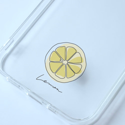 レモン　lemon/mplant　スマホケース　iPhoneケース　クリアケース　ソフトケース シンプル 1枚目の画像