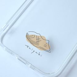 たい焼き　taiyaki/mplant　スマホケース　iPhoneケース　クリアケース　ソフトケース　シンプル 1枚目の画像