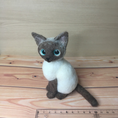 【確認用】シャム猫さん✽羊毛フェルト 羊毛フェルト 猫 シャム猫さん サイアミーズ ねこ ネコ 猫