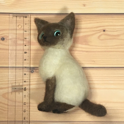 羊毛フェルト シャム猫 羊毛フェルト めぐめぐ 通販 13959799｜Creema
