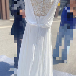 美品！ウエディングドレス Vネック  美しいバックレース プリンセスライン 結婚式/披露宴 2枚目の画像