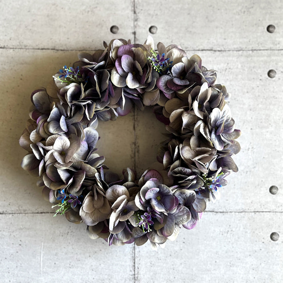 紫陽花リース f9946b0d4a0a03a4ce603a53b54303