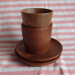 桑の木のミニカップと豆皿2点セット 12枚目の画像