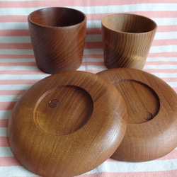 桑の木のミニカップと豆皿2点セット 6枚目の画像