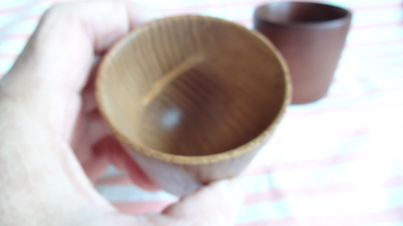 桑の木のミニカップと豆皿2点セット 9枚目の画像