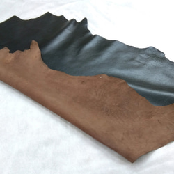 【茶芯植物鞣し】ゴート（山羊革） #Black 　革の大きさ100デシ前後　革の厚み1.8mm前後 3枚目の画像