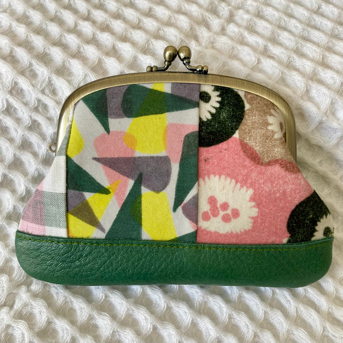 本革ver.親子がま口財布＊ミナペルホネンmina-perhonenの