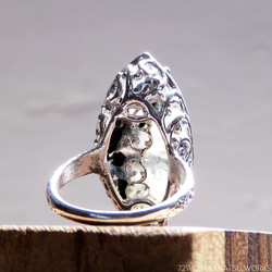 トルマリン in ムーンストーンリング / Tourmaline in Moonstone Ring 6枚目の画像