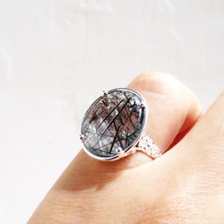 トルマリン in クォーツ リング / Tourmaline in Quartz Ring 5枚目の画像