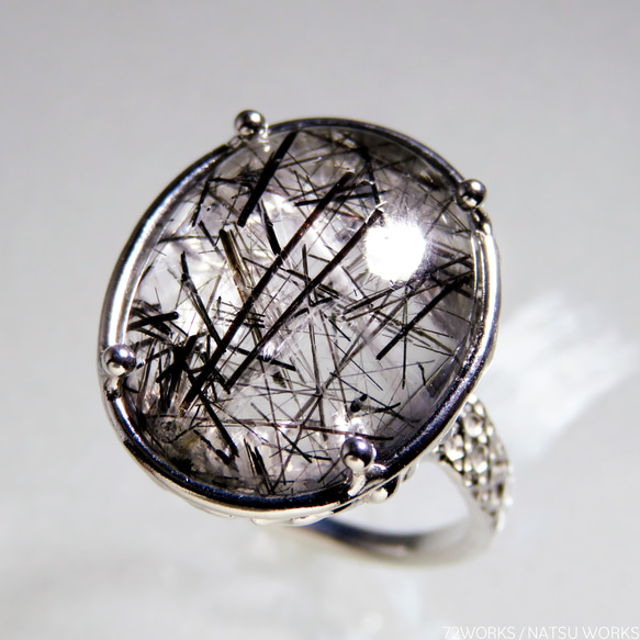 トルマリン in クォーツ リング / Tourmaline in Quartz Ring 2枚目の画像