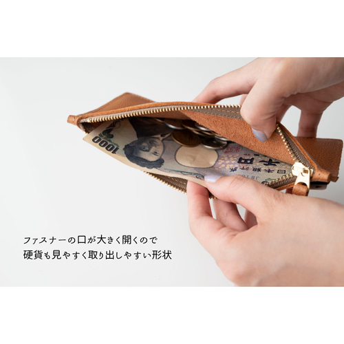 バッグインウォレット 【 シュリンクレザー 】 サブ財布 薄型