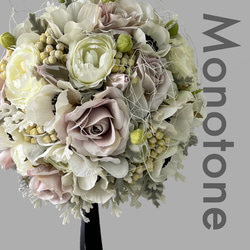 ❁Wedding bouquet❁モノトーンアンティークのブーケ【40517】 2枚目の画像