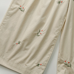 刺繡コットンパンツ# 4色 ゆったり*レディース クロップドパンツ*春夏 12枚目の画像