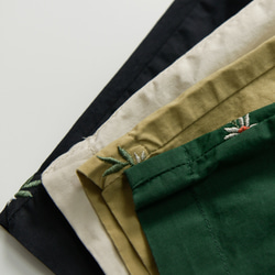 刺繡コットンパンツ# 4色 ゆったり*レディース クロップドパンツ*春夏 3枚目の画像