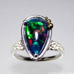 ブラック オパール リング / Black Opal Ring 4枚目の画像