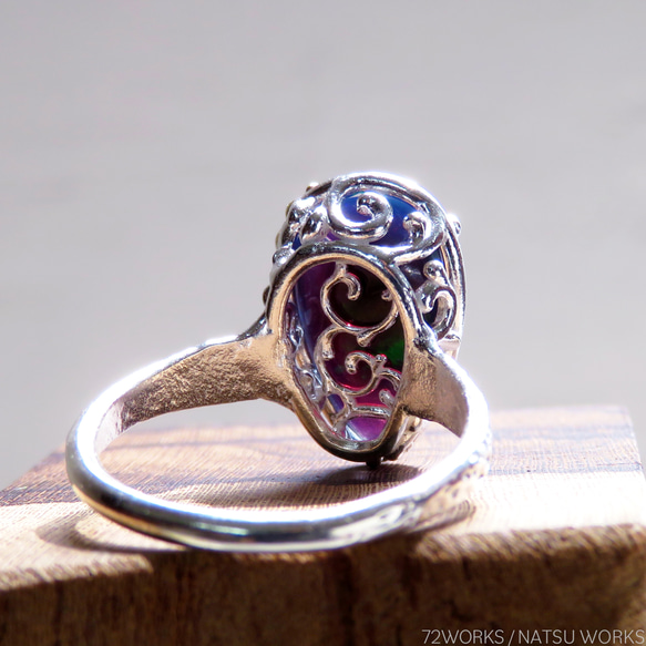 ブラック オパール リング / Black Opal Ring 6枚目の画像