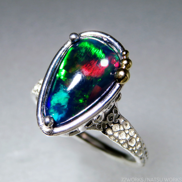 ブラック オパール リング / Black Opal Ring 2枚目の画像