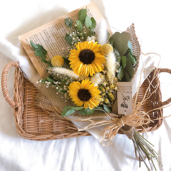 【大好評】サマースワッグ　夏到来　ひまわり　ドライフラワー　スワッグ　Le tournesol 7枚目の画像