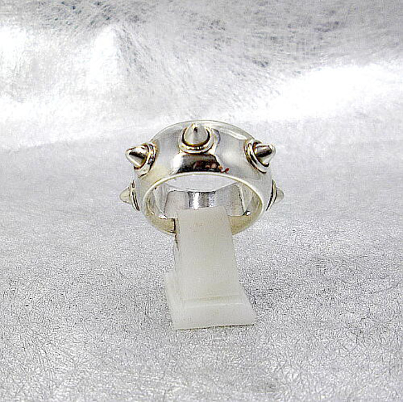 アクセサリー 925 vintage knuckle ring 送料無料！アンティークレトロなシルバー925製のナックル・リング6