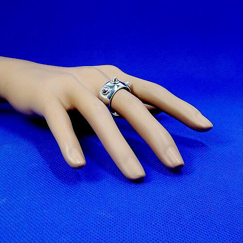 送料無料！アンティークレトロなシルバー925製のナックル・リング6