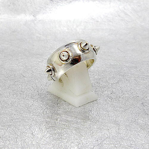 送料無料！アンティークレトロなシルバー925製のナックル・リング6