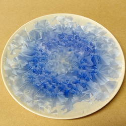玻璃結晶（青） 平皿【紫陽花ハンドメイド2024】 7枚目の画像