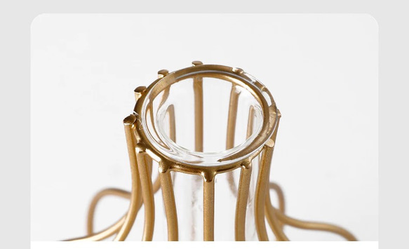 【胡蝶蘭】setコロンと丸いゴールドワイヤーフラワーベースの投げ入れ 8枚目の画像