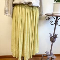 Sale price 成人裙❤️ 聚攏長款緞面裙 芥末黃（尺碼從L到LL都可以） 第4張的照片