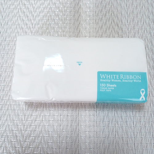 エコティッシュカバー(ソフトパック用) フラワー ブルー その他