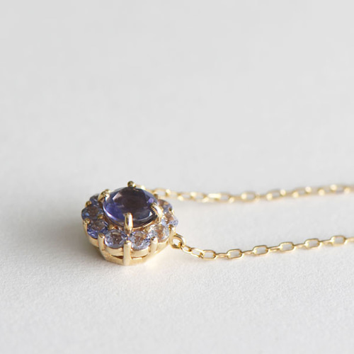ハンドメイド　ペンダントトップ　タンザナイト　天然石　Ｋ10  紫陽花 15a7a800febe85ff75b8d59455e6a7