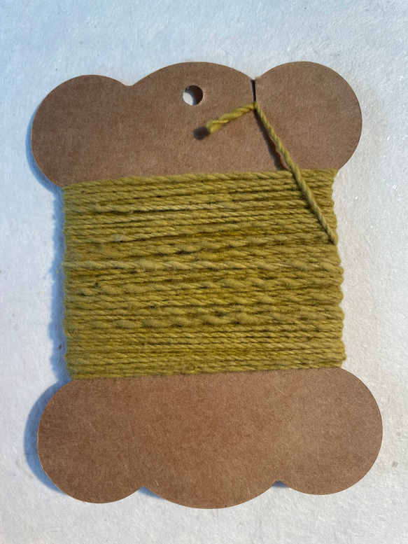 自然栽培100％手紡ぎコットン草木染め糸　10ｍ 4枚目の画像