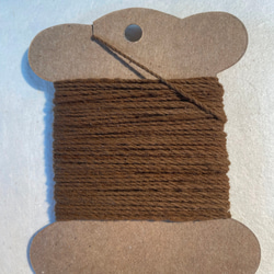 自然栽培100％手紡ぎコットン草木染め糸　10ｍ 3枚目の画像