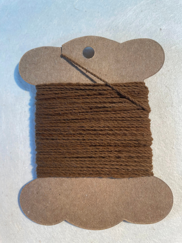 自然栽培100％手紡ぎコットン草木染め糸　10ｍ 3枚目の画像