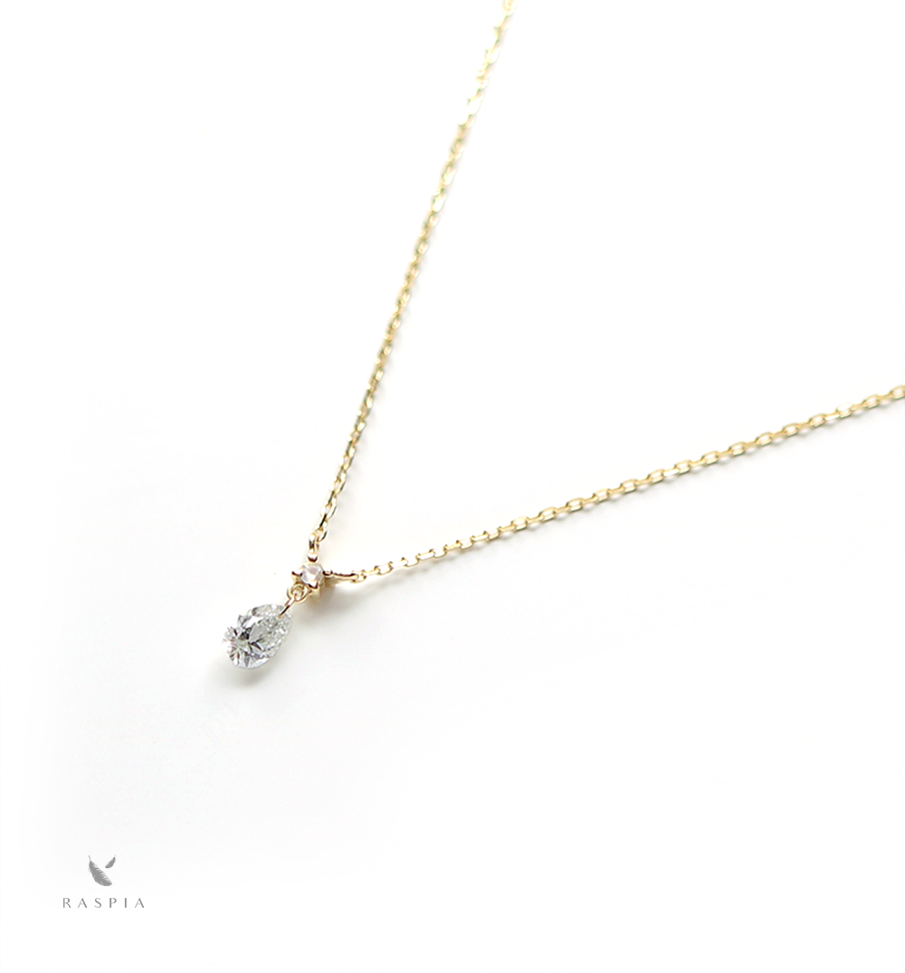 ダイヤモンドとムーンストーンのK18ネックレス~Diamond collection~