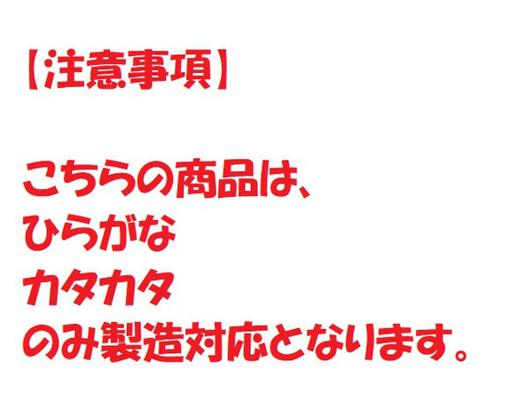 オーダー/おなまえ刺繍ワッペンかなカナ用/長方形3cm×1cm/文字フチ同色仕様/ネーム 文字 名札 9枚目の画像