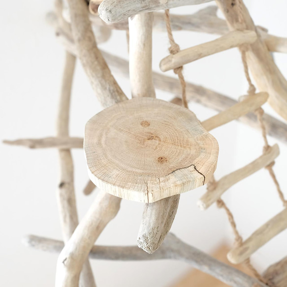 【セミオーダー】流木ハンギングバードジム M 7枚目の画像