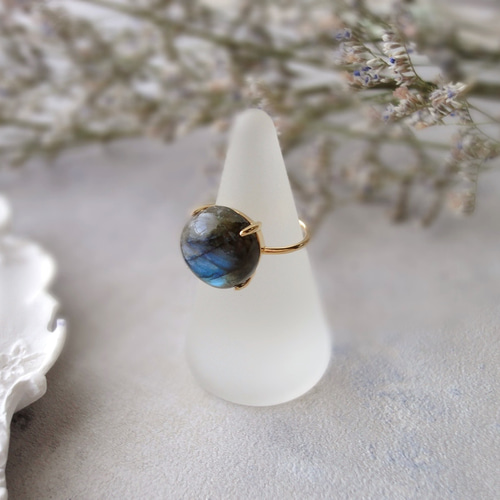 石指定】天然石の指輪 シンプルリング □ Round 12mm