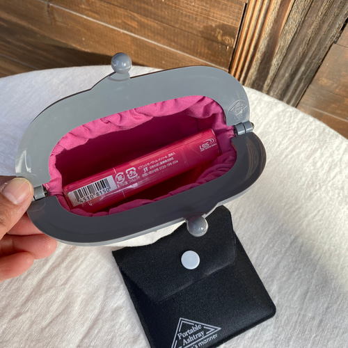 受注製作】プラフレーム リボンプラスチックがま口 タバコケース iQOS  