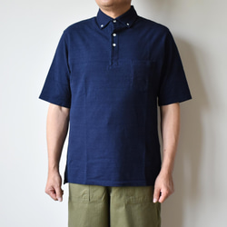 靛藍色 Kanoko 寬 BD Polo 衫 [SOPR202S] 第1張的照片