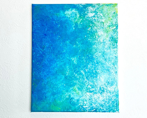 抽象画  溢れ出る青 A study of the color blue δ/抽象画 (F4) /北欧/アート/モダン