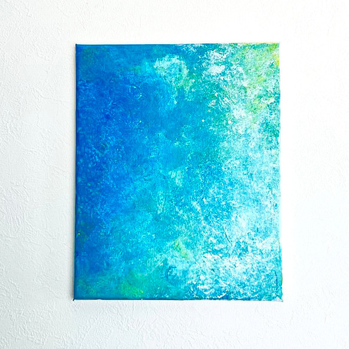 零063】絵画 宇宙 青 空 海 抽象画 原画 インテリア 絵画 零